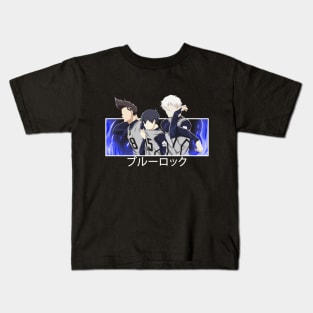 blue lock anime - Yoichi Isagi Baro and Nagi Kids T-Shirt